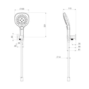 PHOENIX NUAGE HAND SHOWER BRUSHED NICKEL