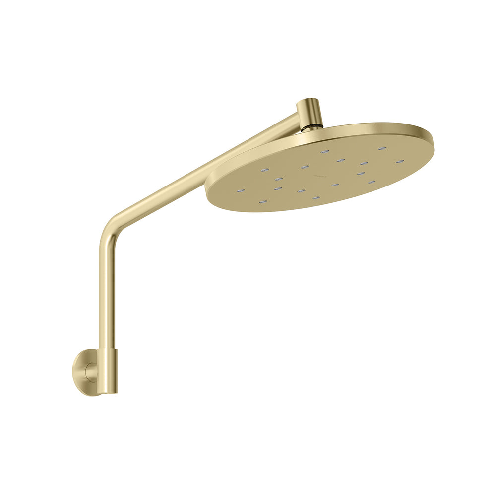 PHOENIX ORMOND HIGH-RISE SHOWER ARM AND ROSE 347MM BRUSHED GOLD