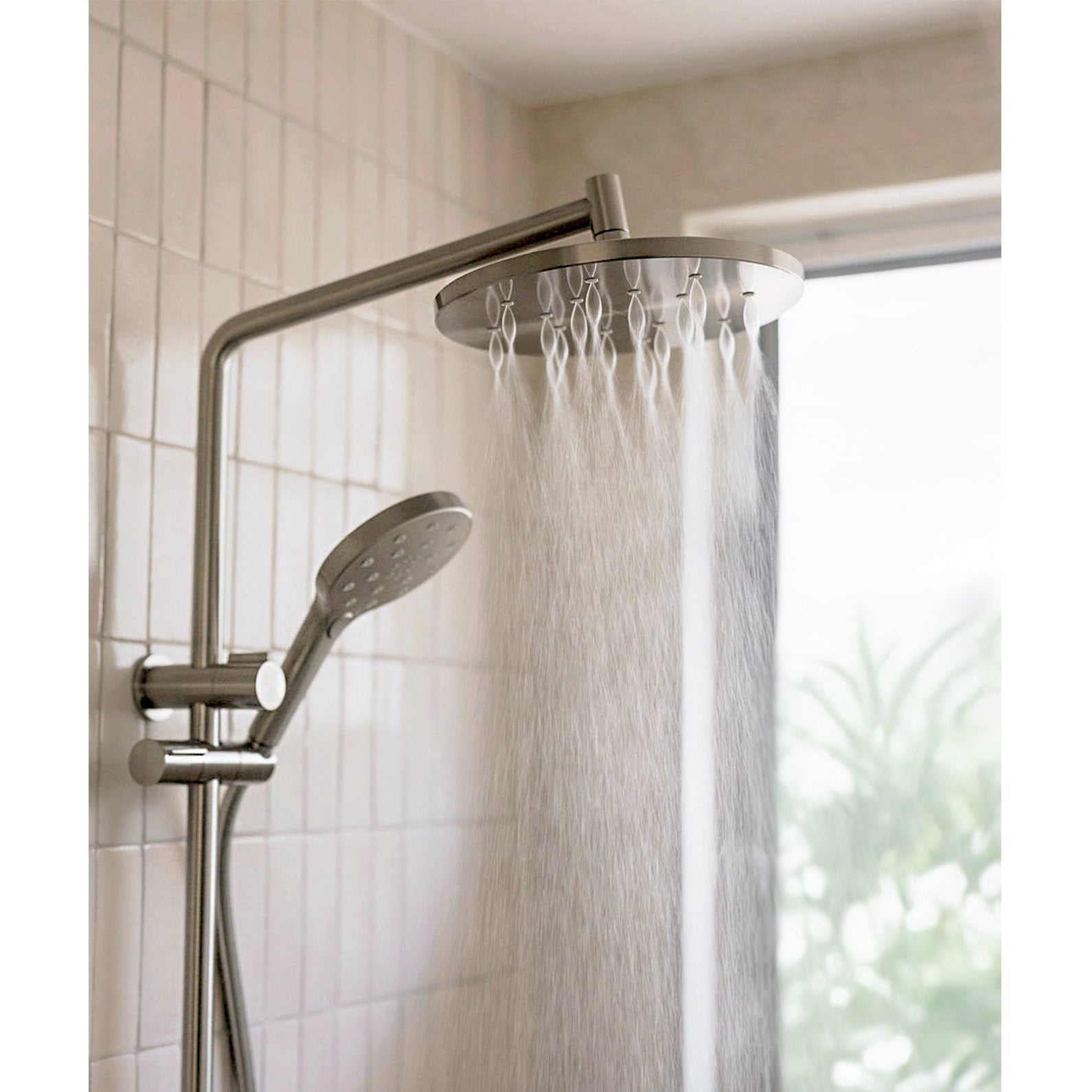 PHOENIX ORMOND TWIN SHOWER SYSTEM BRUSHED NICKEL