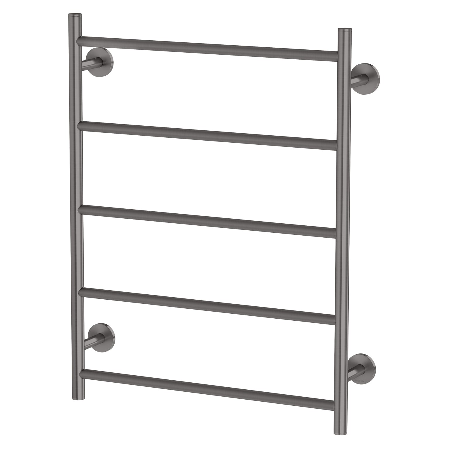 PHOENIX RADII 5-BARS ROUND HEATED TOWEL LADDER BRUSHED CARBON 550MM