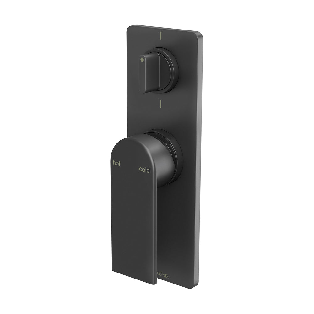 PHOENIX TEEL MKII SWITCHMIX SHOWER / BATH DIVERTER MIXER 180MM COMPLETE KIT MATTE BLACK