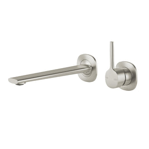PHOENIX VASK SWITCHMIX WALL BASIN / BATH MIXER SET PIN UP 218MM COMPLETE KIT BRUSHED NICKEL