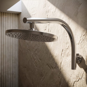 PHOENIX VIVID HIGH-RISE SHOWER ARM AND ROUND ROSE 230MM CHROME