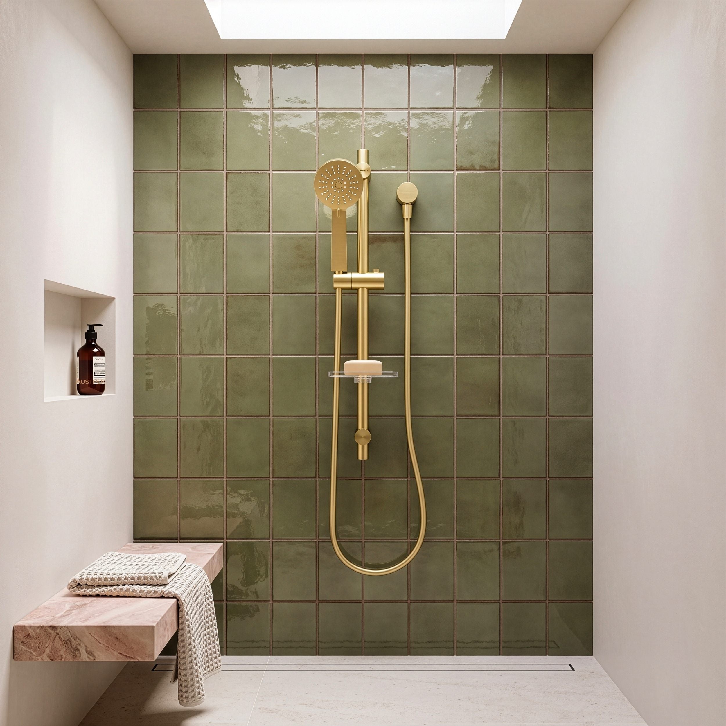 PHOENIX VIVID RAIL SHOWER BRUSHED GOLD