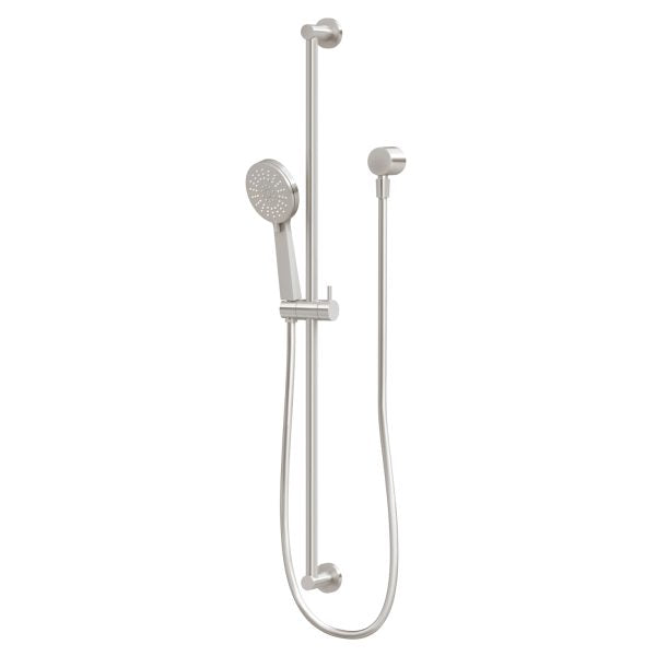 PHOENIX VIVID SLIMLINE EXTENDED SHOWER ON RAIL BRUSHED NICKEL