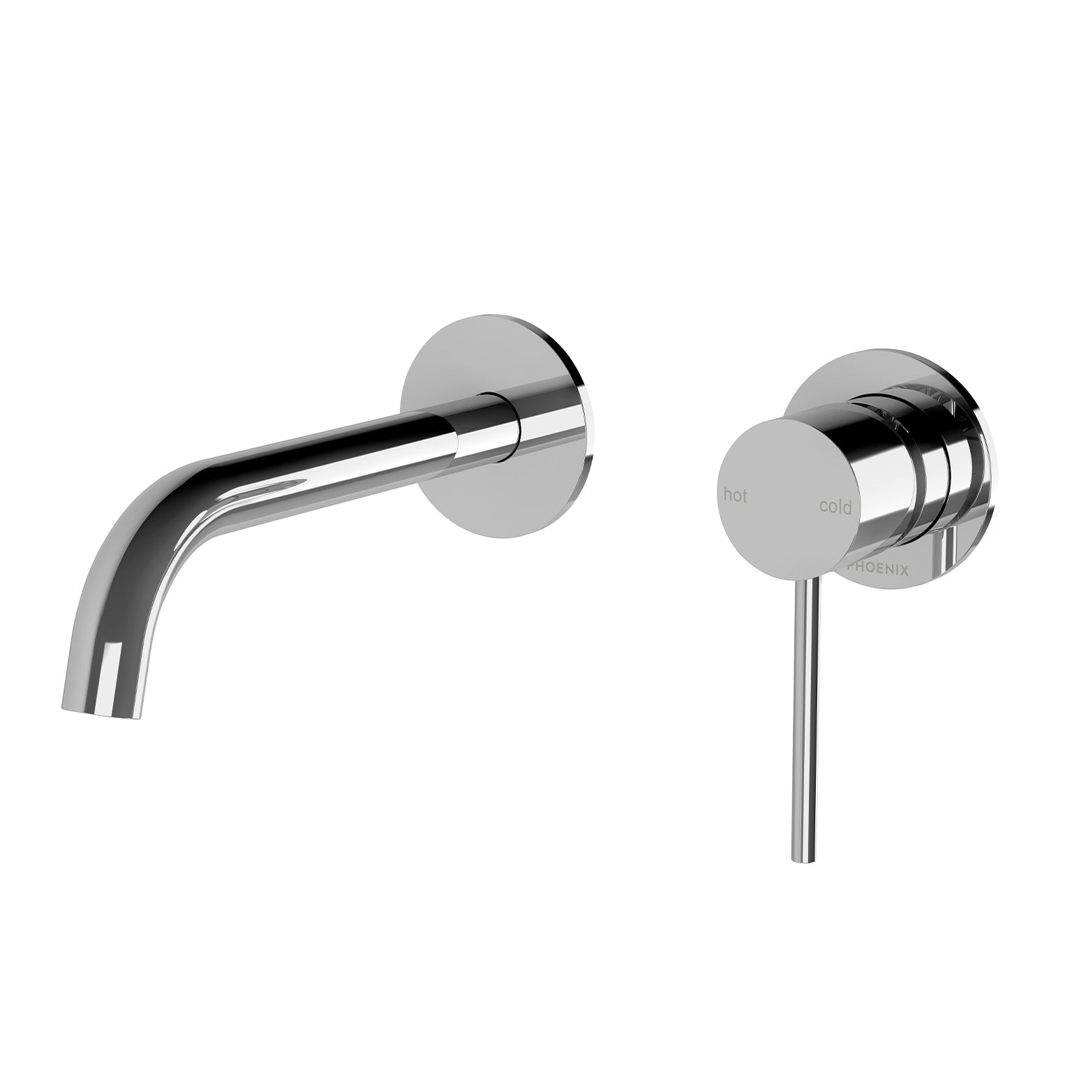 PHOENIX VIVID SLIMLINE LEAD FREE SWITCHMIX WALL BASIN / BATH MIXER SET 175MM COMPLETE KIT CHROME