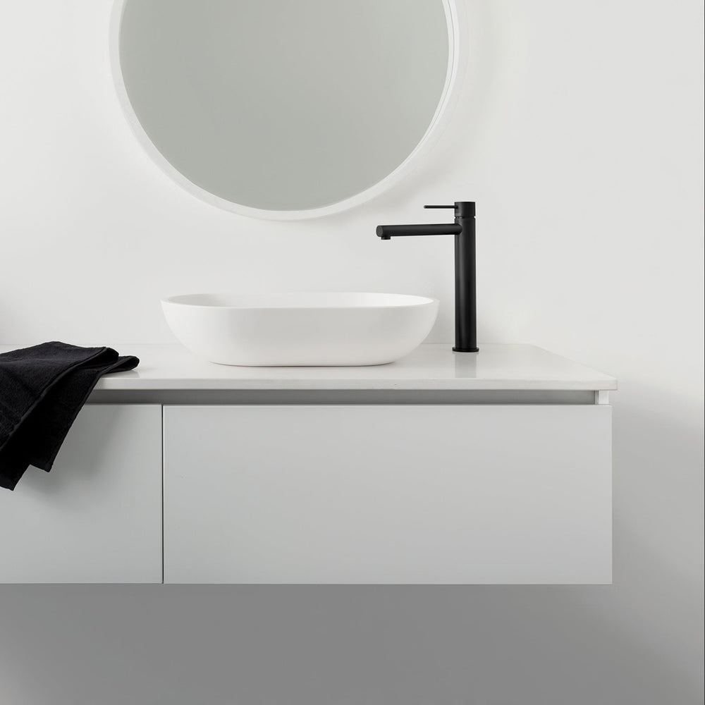 PHOENIX VIVID SLIMLINE LEAD FREE VESSEL MIXER 289MM MATTE BLACK