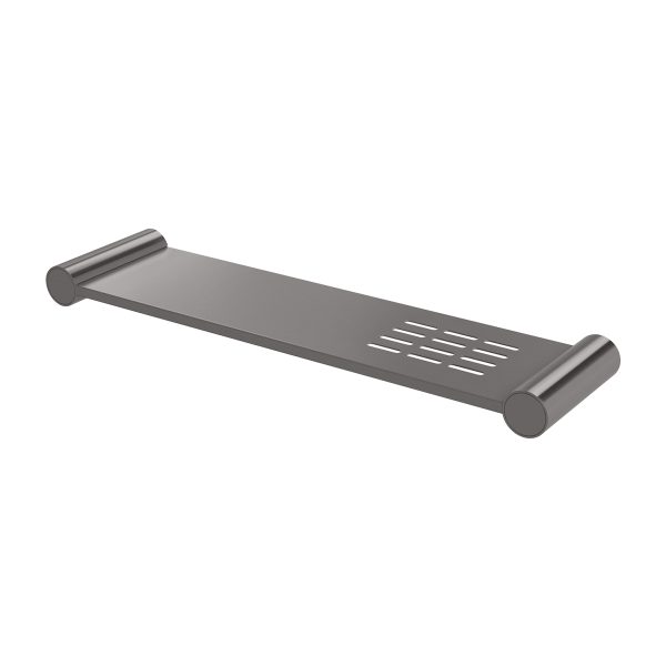 PHOENIX VIVID SLIMLINE METAL SHELF 370MM BRUSHED CARBON