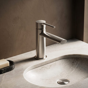 PHOENIX VIVID SLIMLINE OVAL BASIN MIXER BRUSHED NICKEL