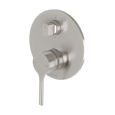 PHOENIX VIVID SLIMLINE SWITCHMIX OVAL SHOWER / BATH DIVERTER MIXER COMPLETE KIT BRUSHED NICKEL