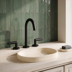 PHOENIX VIVID SLIMLINE PLUS THREE-PIECE LEVER BASIN SET MATTE BLACK