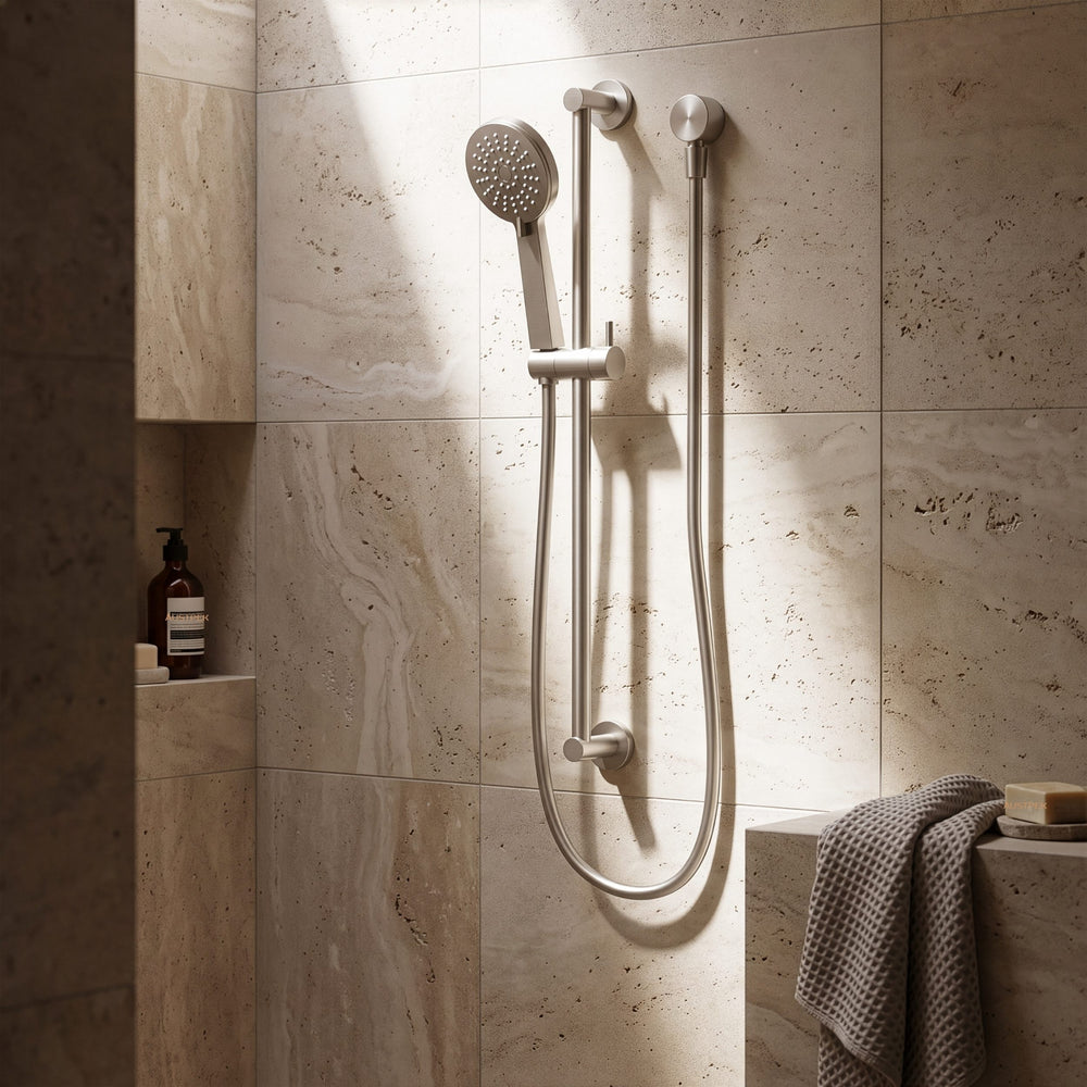 PHOENIX VIVID SLIMLINE RAIL SHOWER BRUSHED NICKEL