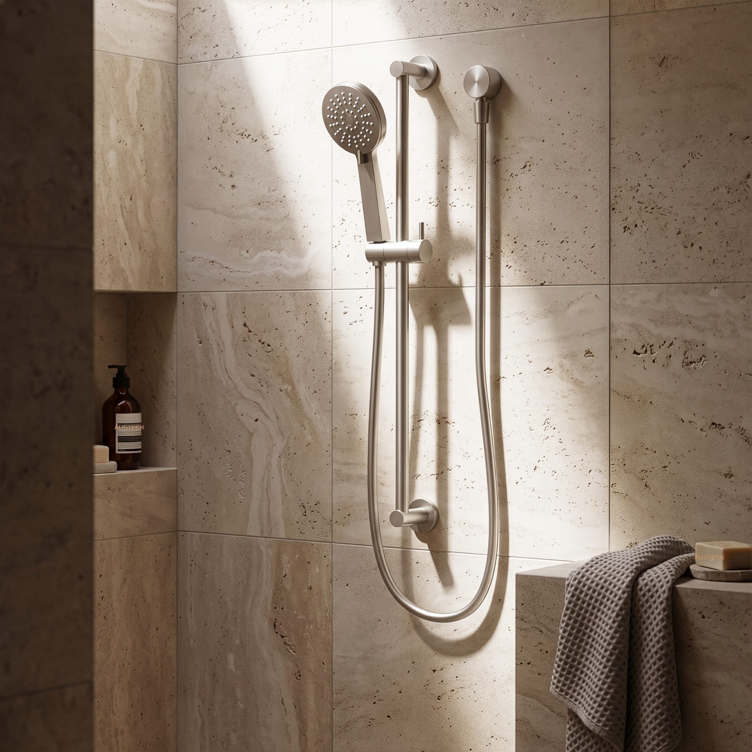 PHOENIX VIVID SLIMLINE RAIL SHOWER BRUSHED NICKEL