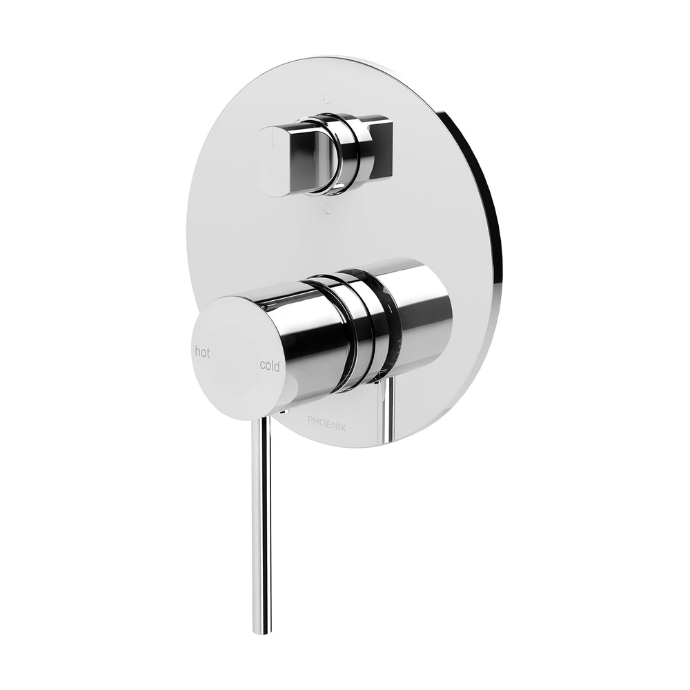 PHOENIX VIVID SLIMLINE SWITCHMIX SHOWER / BATH DIVERTER MIXER COMPLETE KIT CHROME