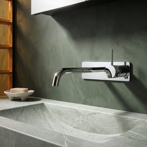 PHOENIX VIVID SLIMLINE UP BASIN BATH WALL MIXER SET CHROME