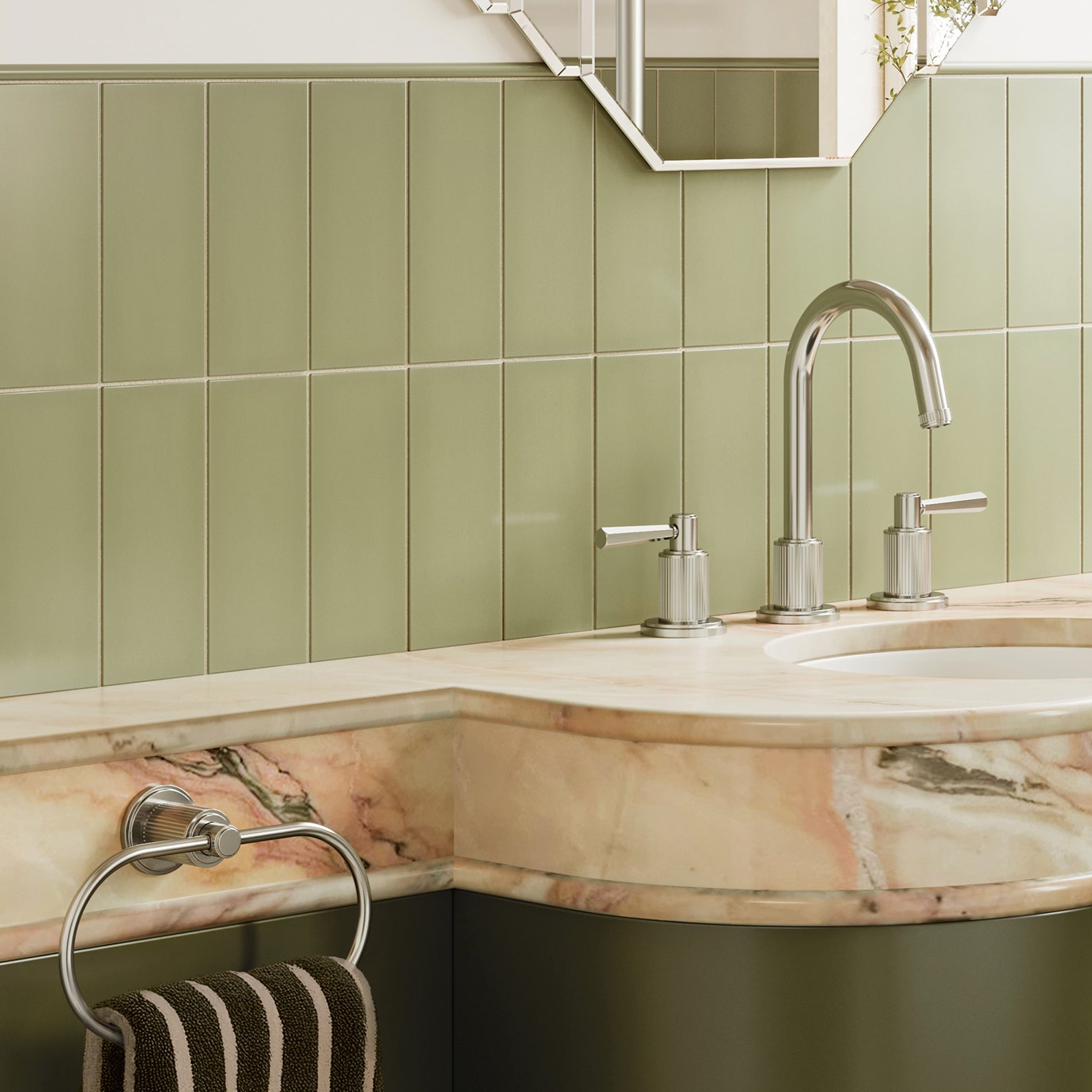 PHOENIX WILTERN HAND TOWEL HOLDER 208MM BRUSHED NICKEL