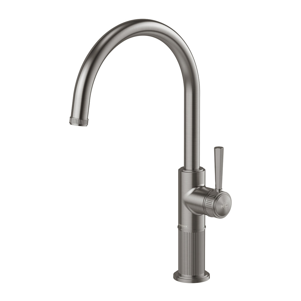 PHOENIX WILTERN SINK MIXER 378MM BRUSHED CARBON