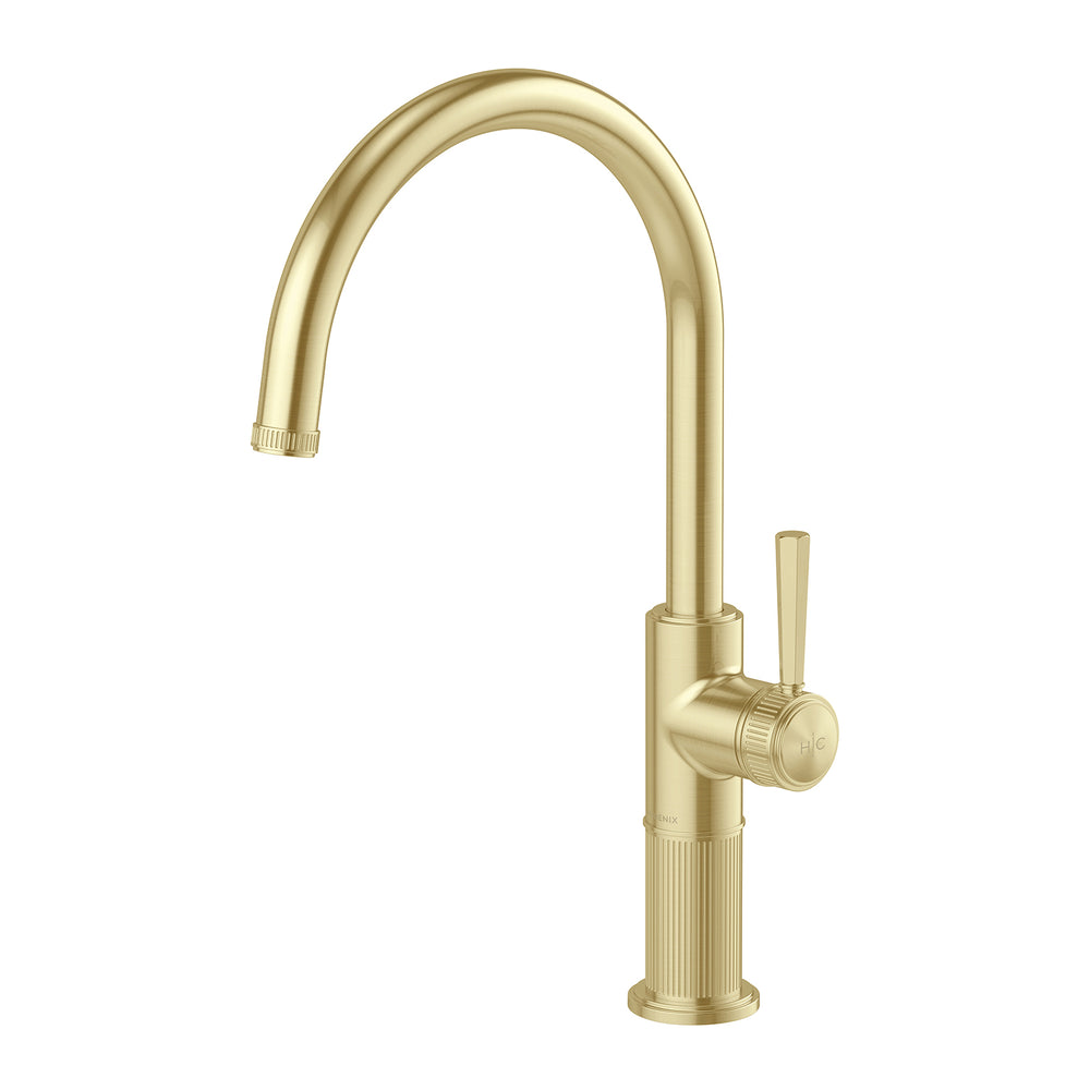 PHOENIX WILTERN SINK MIXER 378MM BRUSHED GOLD