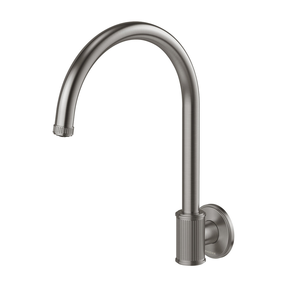 PHOENIX WILTERN LEAD FREE WALL SINK OUTLET 279MM BRUSHED CARBON