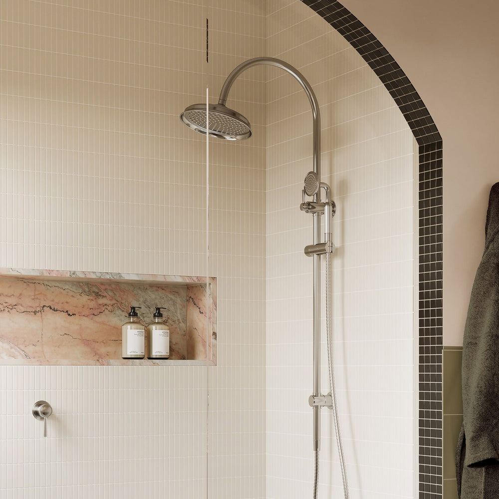 PHOENIX WILTERN SHOWER ROSE 220MM BRUSHED NICKEL
