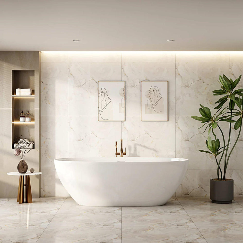 MERCIO PILATO FREESTANDING BATHTUB GLOSS WHITE (AVAILABLE IN 1500MM AND 1700MM)