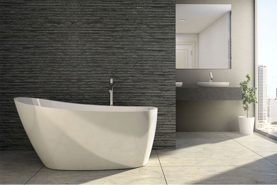 DECINA PICCOLO FREESTANDING BATH GLOSS WHITE (AVAILABLE IN 1500MM AND 1700MM)