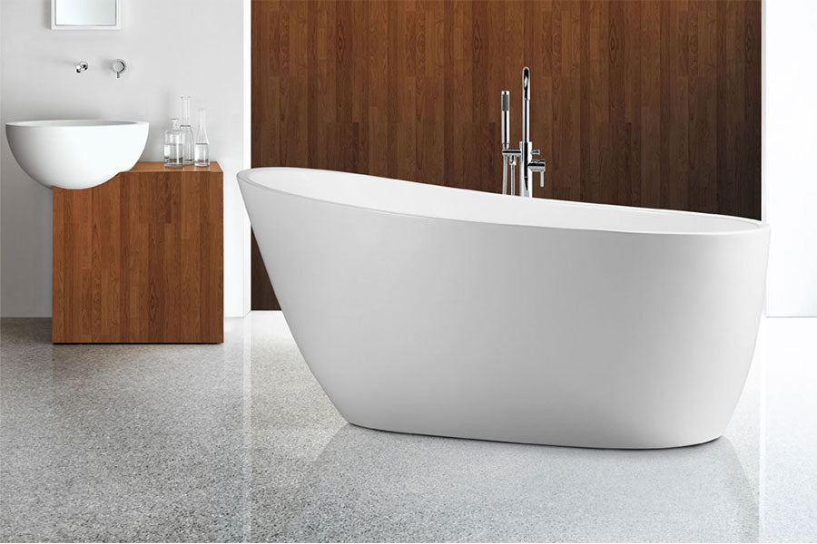 DECINA PICCOLO FREESTANDING BATH GLOSS WHITE (AVAILABLE IN 1500MM AND 1700MM)