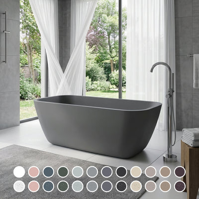 PIETRA BIANCA CHELSEA FREESTANDING STONE BATHTUB WITH CUSTOM COLOURS (AVAILABLE IN 1500MM, 1600MM AND 1700MM)