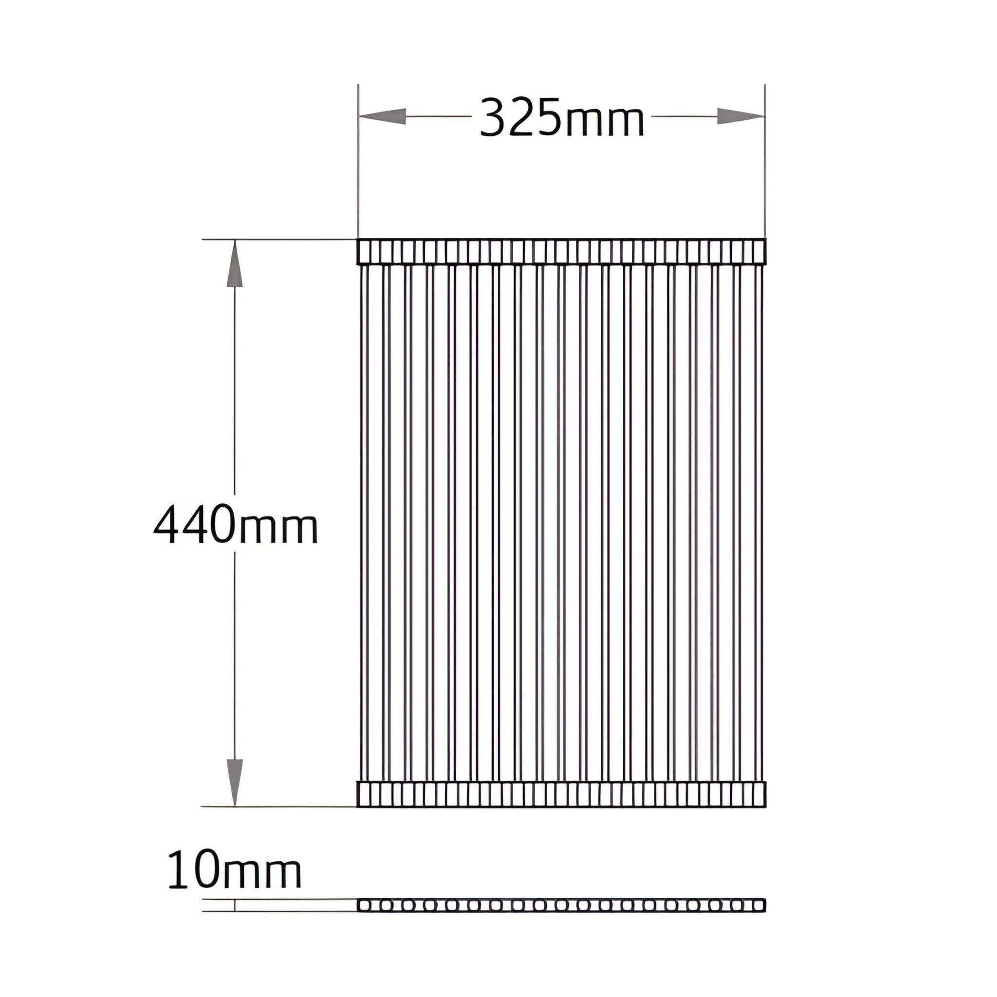 POSEIDON KITCHEN ROLL-UP SINK RACK 440MM STAINLESS STEEL