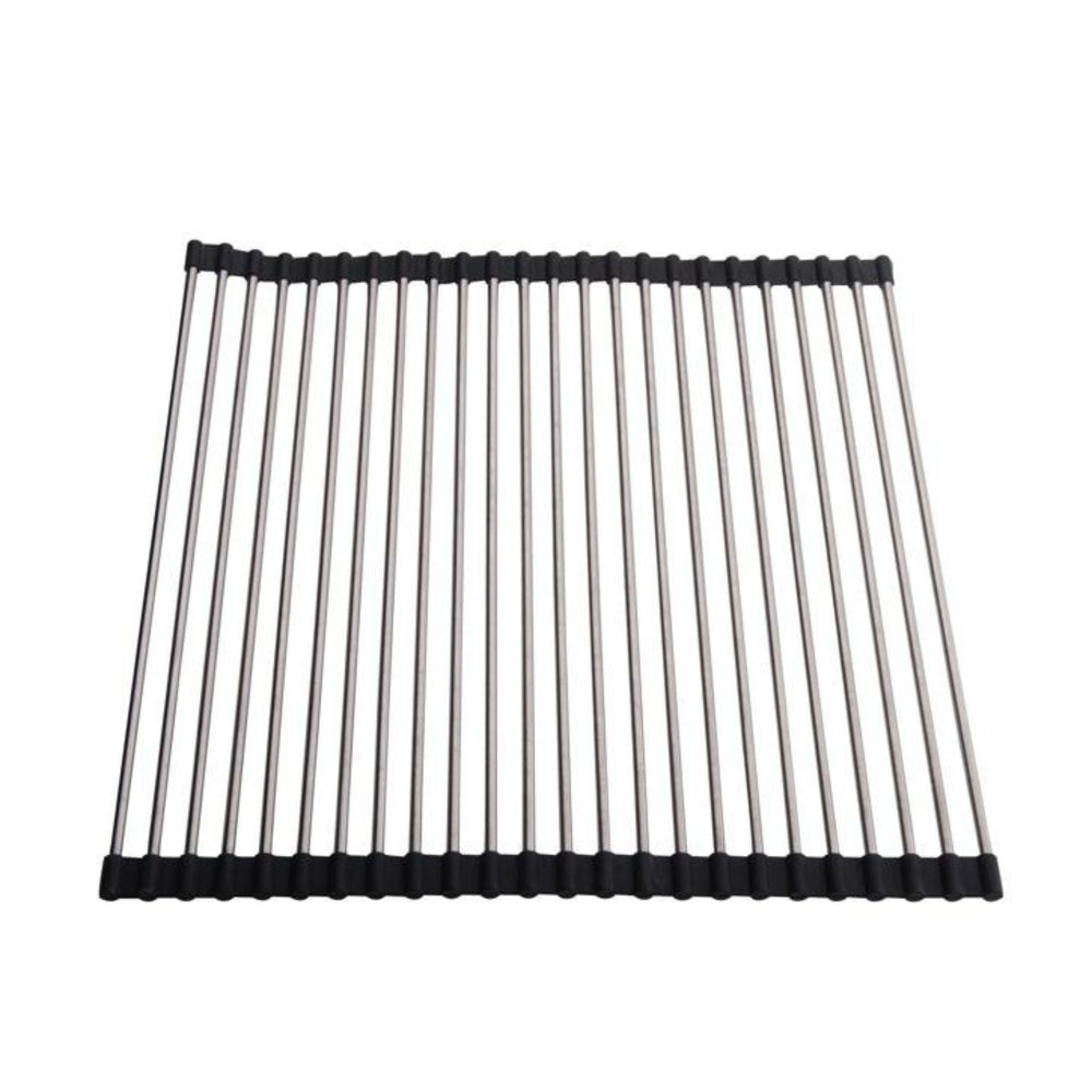 POSEIDON KITCHEN ROLL-UP SINK RACK 440MM STAINLESS STEEL