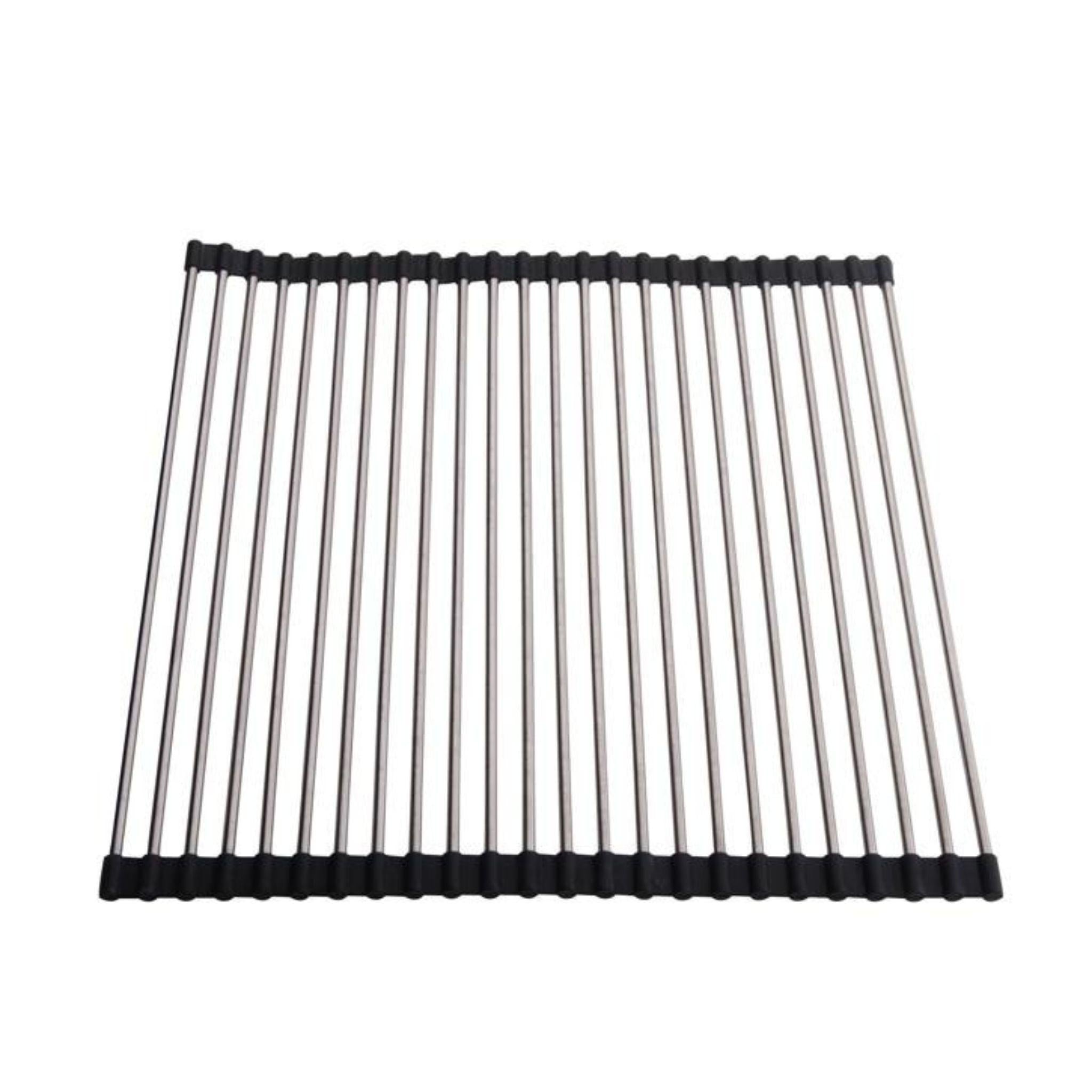 POSEIDON KITCHEN ROLL-UP SINK RACK 440MM STAINLESS STEEL