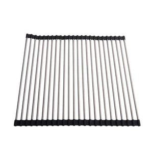 POSEIDON KITCHEN ROLL-UP SINK RACK 440MM STAINLESS STEEL