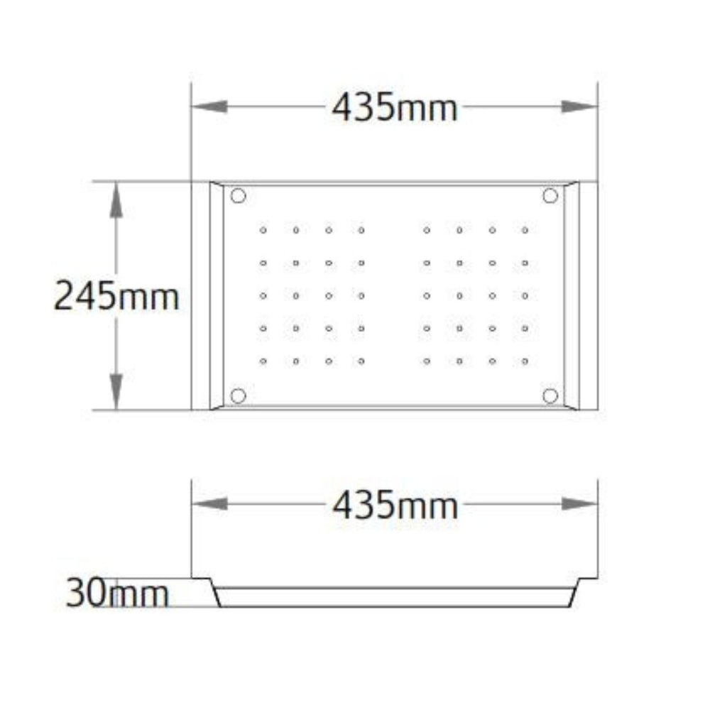 POSEIDON KITCHEN SINK TRAY 435MM STAINLESS STEEL