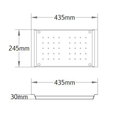 POSEIDON KITCHEN SINK TRAY 435MM STAINLESS STEEL