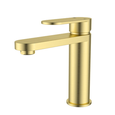 IKON SORA LEAD FREE SS BASIN MIXER 168MM BRUSHED GOLD