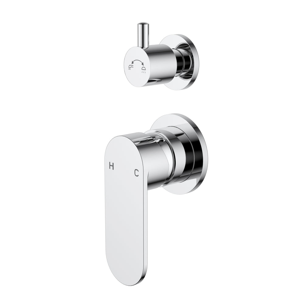 IKON SORA SS WALL MIXER WITH DIVERTER TRIM KIT WITH BODY CHROME