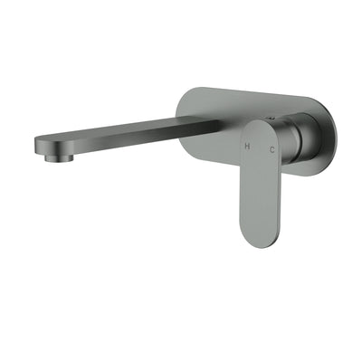 IKON SORA LEAD FREE SS WALL BASIN MIXER TRIM KIT WITH BODY 200MM GUN METAL
