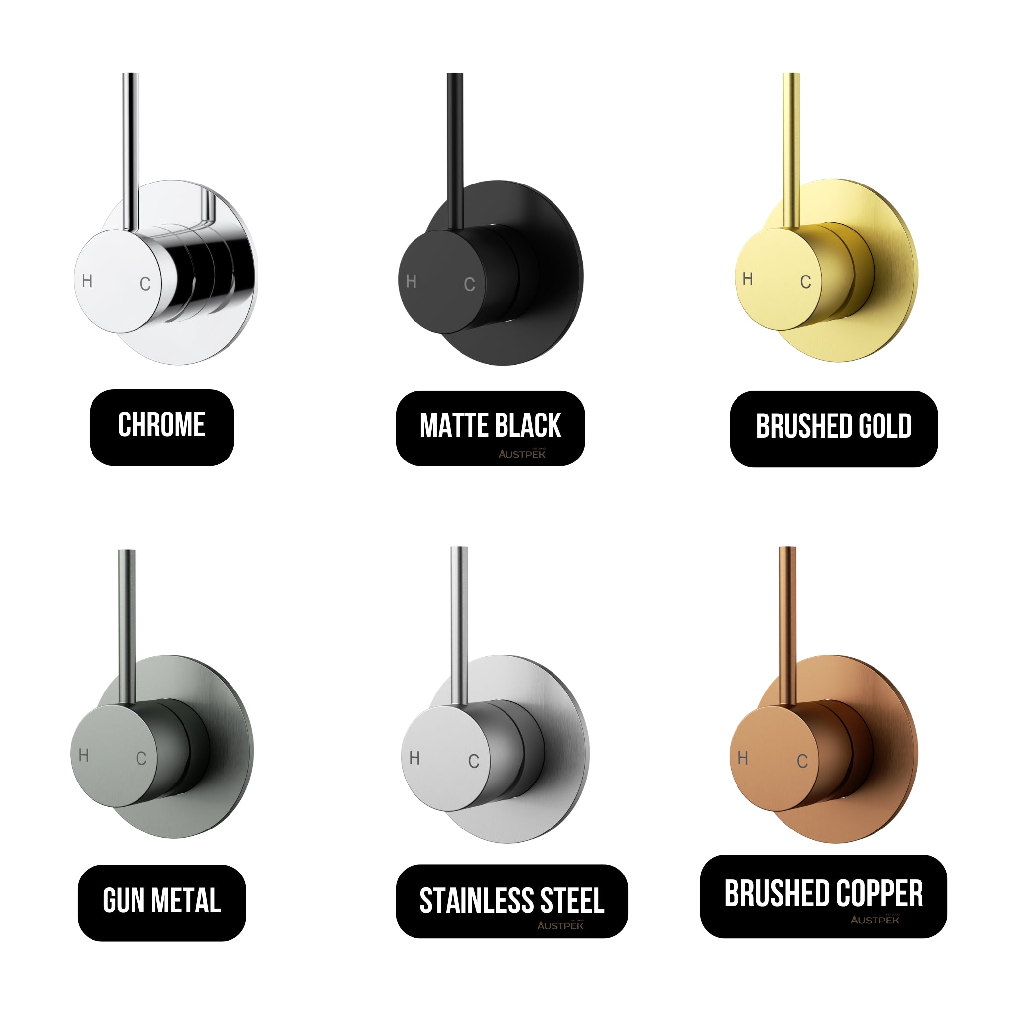 IKON OTUS SLIMLINE LEVER UP WALL MIXER TRIM KIT WITH BODY BRUSHED COPPER