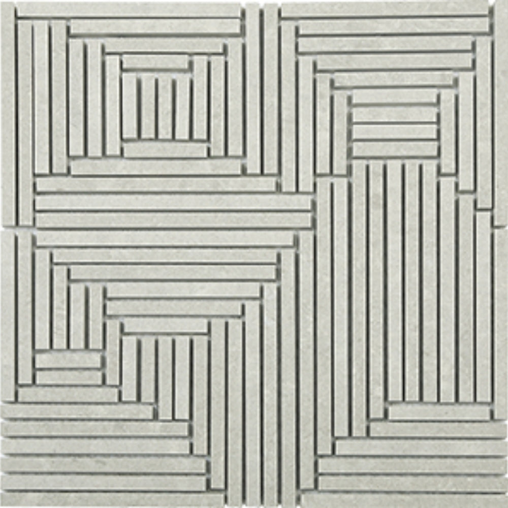 EVERSTONE DURASTONE ASH GREY POLISHED MATTE 300X300MM CROSSOVER MOSAIC TILE (PER BOX)