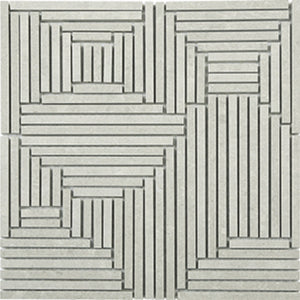 EVERSTONE DURASTONE ASH GREY POLISHED MATTE 300X300MM CROSSOVER MOSAIC TILE (PER BOX)