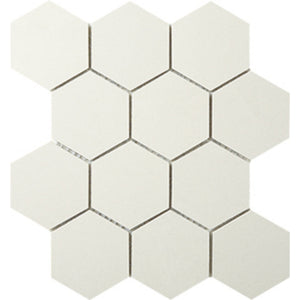 EVERSTONE DURASTONE CREMA LUNA MATTE 260X300MM HEXAGON MOSAIC TILE (PER BOX)
