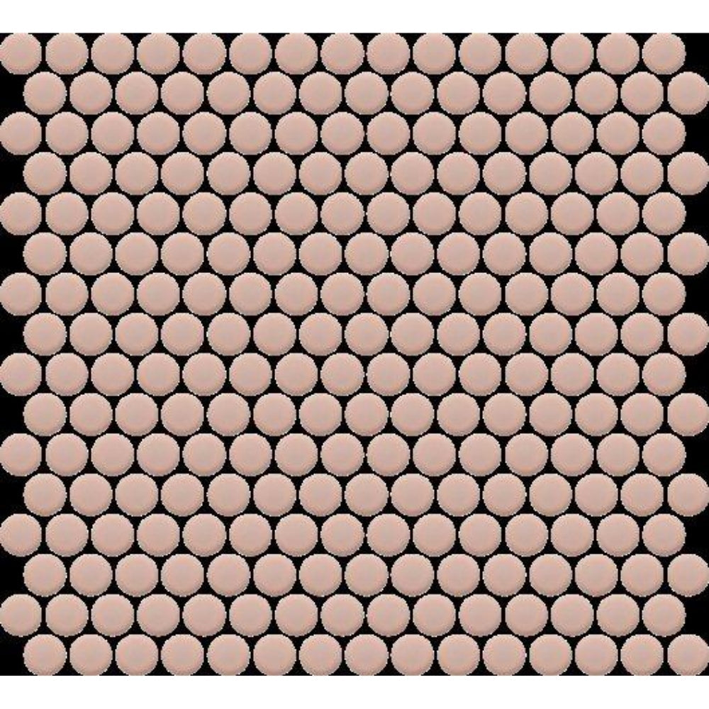 EVERSTONE COTTAGE PENNY ROUND SUGAR ROSE MATTE 315X291MM MOSAIC TILE (PER BOX)