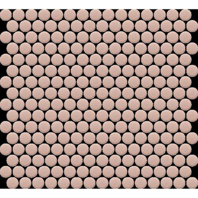 EVERSTONE COTTAGE PENNY ROUND SUGAR ROSE MATTE 315X291MM MOSAIC TILE (PER BOX)
