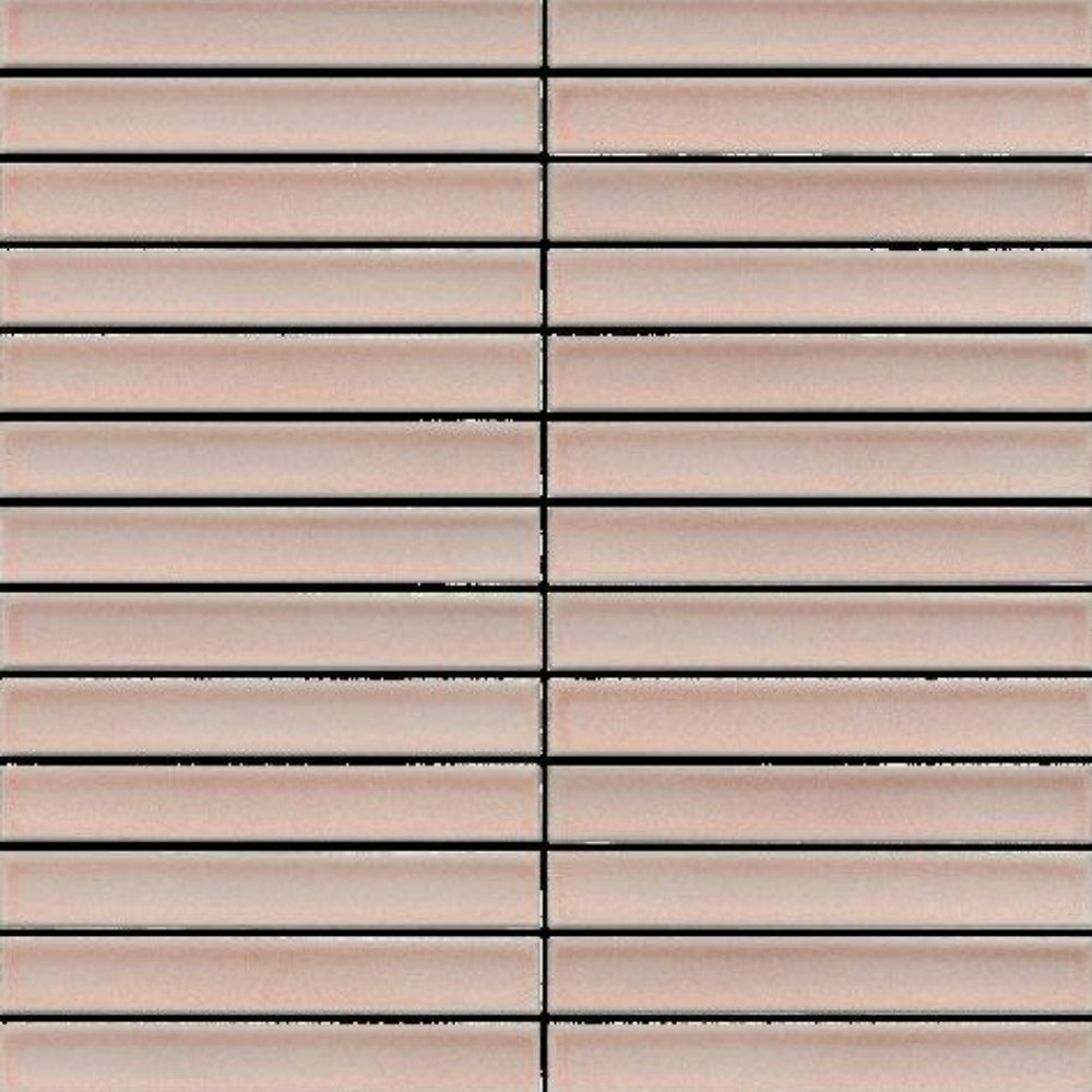 EVERSTONE COTTAGE 3D STRIP SUGAR ROSE GLOSSY 297X297MM MOSAIC TILE (PER BOX)