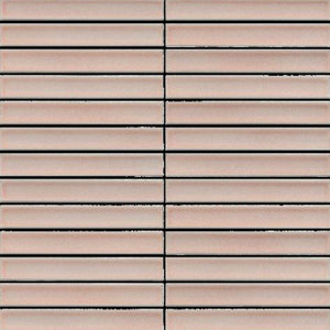 EVERSTONE COTTAGE 3D STRIP SUGAR ROSE GLOSSY 297X297MM MOSAIC TILE (PER BOX)