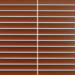 EVERSTONE COTTAGE 3D STRIP TERRACOTTA GLOSSY 297X297MM MOSAIC TILE (PER BOX)