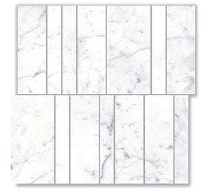 EVERSTONE EUROMARMO CARRARA VENATINO HONED 300X300MM NOVA BRICK MOSAIC TILE (PER BOX)