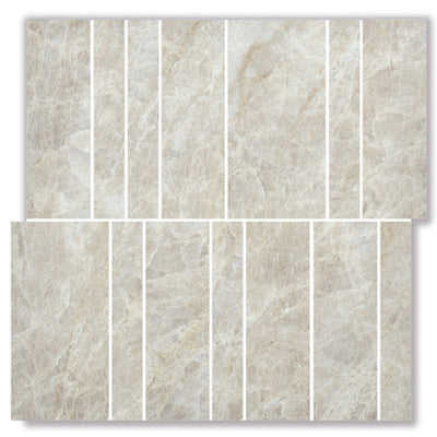 EVERSTONE EUROMARMO TAJ MAHAL HONED 300X300MM NOVA BRICK MOSAIC TILE (PER BOX)