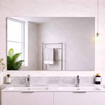 POSEIDON JASPER RECTANGULAR FRAMELESS PENCIL EDGE PLAIN MIRROR 1200X900MM