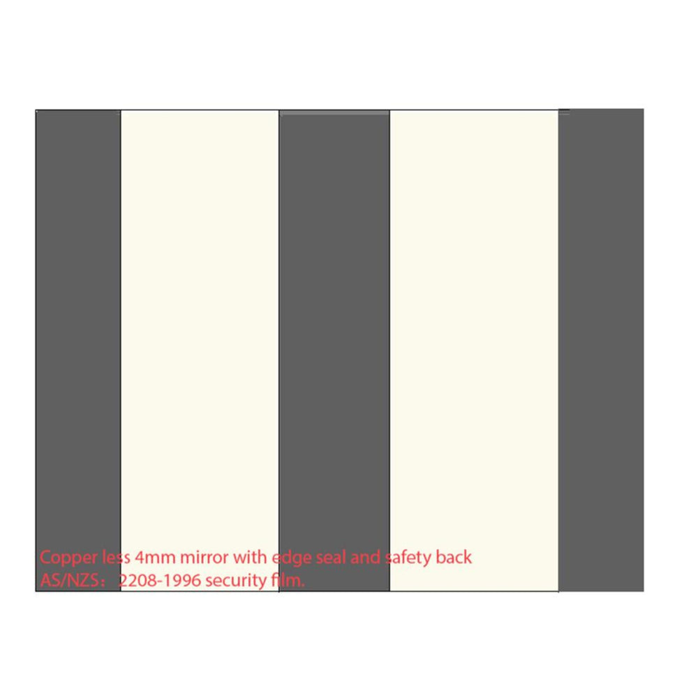 POSEIDON JASPER RECTANGULAR FRAMELESS PENCIL EDGE PLAIN MIRROR 450X600MM